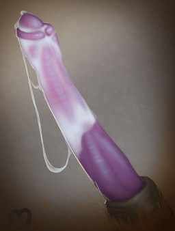 abstract_background animal_genitalia animal_penis big_penis bodily_fluids cum cum_on_penis cum_string equine_genitalia equine_penis erection fur genital_fluids genitals huge_penis hybrid_genitalia hybrid_penis male penis sheath solo xmurowelx hyena mammal hi_res signature