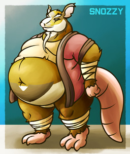anthro belly biped brown_body humanoid_hands male navel obese obese_male overweight overweight_male pink_nose solo snozzy teenage_mutant_ninja_turtles teenage_mutant_ninja_turtles_(2012) master_splinter brown_rat mammal murid murine rat rodent 2015 hi_res