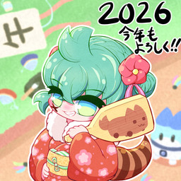:3 accessory ambiguous_gender asian_clothing blue_ears blush brush button_(fastener) button_eyes camera car cherry_blossom clothed clothing collar cross dirt drugs duo east_asian_clothing exclamation_point eyebrow_through_hair eyebrows feathers female feral flower flower_in_hair grass green_hair green_ribbon hair hair_accessory holding_hips holding_object holidays japanese_clothing kimono kite looking_at_viewer machine markings number paddle paint_on_body paint_on_face paintbrush path path_lines pink_flower plant poppers prunus_(flower) red_flower red_ribbon ribbons smile striped_markings striped_tail stripes tail tail_markings teeth teeth_showing text thick_tail top_(toy) topwear translucent translucent_hair unusual_anatomy vehicle wheel white_sclera dai7_17 asian_mythology east_asian_mythology japanese_mythology kemono_friends mythology new_year new_year_2026 tsuchinoko_(kemono_friends) animal_humanoid cryptid humanoid lucky_beast mythological_creature mythological_scalie reptile reptile_humanoid robot robot_feral scalie scalie_humanoid snake snake_humanoid tsuchinoko yokai 1:1 2026 digital_drawing_(artwork) digital_media_(artwork) hi_res japanese_text