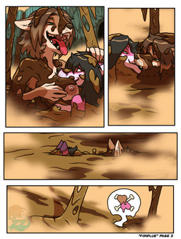 anthro asphyxiation big_breasts black_hair breasts brown_body brown_hair bubble comic_panel curvy_figure death dirty drowned drowning duo eye_contact eyebrows eyelashes fantasy_world female female/female fog foggy_background fully_submerged fur green_eyes hair huge_breasts kiss_on_lips kissing lips looking_at_another lower_lip lustful_gaze mud mud_bath mud_covered mud_on_face mud_pit muddy nature nature_background nude padded_palms pink_body pink_fur pouring quicksand sinking slightly_chubby thick_bottom_lip tongue tongue_out whiskers kitafune_matsuki alicia_(shastakovich) hannah_turner_(turnerfox) canid canine fox mammal red_fox true_fox absurd_res comic hi_res