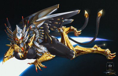 2_tails anthro beak big_breasts breasts clothing colored_nails eyewear female footwear gem glasses glistening glistening_body gold_(metal) high_heels machine mecha multi_tail nails red_nails robotic robotic_arm robotic_leg robotic_limb secretary shoes silver_(metal) simple_background solo tail wide_hips wings seregore ageha_(kirinash) accipitriform avian bird secretary_bird absurd_res hi_res painting_(artwork)