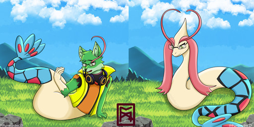 anthro anthro_to_feral before_and_after clothing_loss electronics eyewear feral glasses headphones headphones_around_neck male mid_transformation outside pokemon_transformation species_transformation text transformation transformation_sequence furminko27 nintendo pokemon canid canine fox generation_3_pokemon mammal milotic pokemon_(species) reptile scalie 2:1 absurd_res english_text hi_res