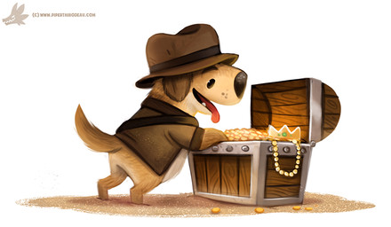 adventurer ambiguous_gender beady_eyes black_eyes bottomless clothed clothing coin crown fur hat headgear headwear humor jewelry necklace open_mouth pun simple_background solo tan_body tan_fur tongue tongue_out treasure treasure_chest trilby visual_pun white_background piper_thibodeau bird_dog canid canine canis domestic_dog golden_retriever hunting_dog mammal retriever digital_media_(artwork) digital_painting_(artwork) painting_(artwork)