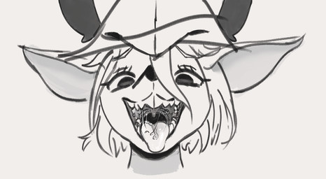 anthro bodily_fluids clothing female hat headgear headwear mouth_shot open_mouth saliva solo teeth tongue tongue_out uvula megamilkjugs final_fantasy final_fantasy_ix square_enix freya_crescent mammal murid rodent headshot_portrait hi_res portrait
