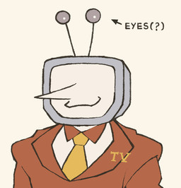 antennae_(anatomy) clothed clothing electronics eyestalks for_a_head male necktie not_furry pointy_nose screen screen_face smile solo television mamaito deltarune undertale_(series) tenna_(deltarune) darkner humanoid object_head screen_head tv_head