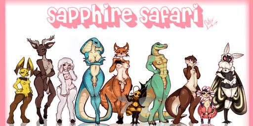 anthro antlers barefoot big_breasts bodily_fluids breasts claws cum feet genital_fluids group gynomorph herm hooves horn intersex leaking_cum leaking_precum male precum slim standing thick_thighs toe_claws mantis_lord sapphire_safari amphibian aquatic arthropod axolotl bee bovid canid canine caprine crocodilian deer fox hymenopteran insect lagomorph lepidopteran leporid mammal mole_salamander moth mustelid otter rabbit reptile salamander scalie sheep snake absurd_res hi_res