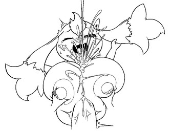 anthro big_breasts blush bodily_fluids breast_fondling breast_play breasts cum cum_between_breasts cum_on_face cumshot duo ejaculation erection female first_person_view fondling genital_fluids genitals hand_on_breast huge_breasts hyper hyper_breasts looking_at_viewer male male/female male_pov messy nipples open_mouth orgasm penetrating_pov penis sex simple_background smile solo_focus sweat titfuck white_background k-10 cave_story toroko lagomorph mammal mimiga aliasing black_and_white digital_media_(artwork) monochrome