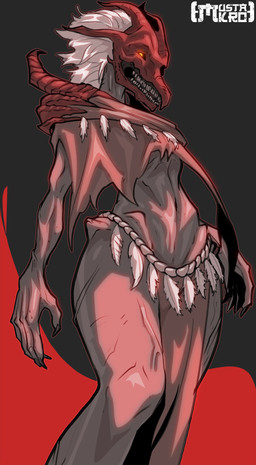anthro bottomwear claws cloak clothed clothing curvy_figure female flat_chested hair horn loincloth nails partially_clothed simple_background solo teeth thick_thighs yellow_eyes mustakro elden_ring fromsoftware mythology ancient_dragon_florissax dragon mythological_creature mythological_scalie scalie hi_res