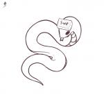 feral male soap solo tongue ohh25 hog-nosed_snake reptile scalie snake 1:1 absurd_res hi_res line_art monochrome