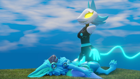 anthro areola blue_areola blue_nipples blue_penis breasts duo eyes_closed female floating_hands genitals glowing glowing_genitalia glowing_penis machine male male/female nipples penetration penis sex vaginal vaginal_penetration yellow_eyes azul_uwu voidwillow_(modeler) deltarune undertale_(series) azul_the_protogen tasque_manager darkner felid feline mammal protogen robot 16:9 3d_(artwork) 4k absurd_res digital_media_(artwork) hi_res widescreen