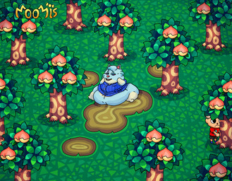 anthro chibi clothed clothing day dress duo female food forest fruit grass immobile morbidly_obese morbidly_obese_female obese obese_anthro obese_female overweight overweight_anthro overweight_female peach_(fruit) plant plantigrade tree weight_gain moomis animal_crossing nintendo villager_(animal_crossing) whitney_(animal_crossing) canid canine canis humanoid mammal wolf absurd_res hi_res sequence