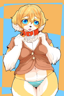 blue_eyes camel_toe canine chubby cleavage clothed clothing collar fdokkaku female looking_at_viewer mammal panties solo striped_panties underwear wide_hips
Rating: Safe
Score: 22
User: ButtSniffer
Date: October 13, 2013 blue_eyes camel_toe canine chubby cleavage clothed clothing collar fdokkaku female looking_at_viewer mammal panties solo striped_panties underwear wide_hips
Rating: Safe
Score: 22
User: ButtSniffer
Date: October 13, 2013