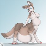 1:1 anthro breasts canid canid_taur canine canine_taur canis colored_claws double_pregnant female geckoguy123456789 jennifer_(geckoguy123456789) mammal mammal_taur ozzy-wildwind pregnant pregnant_female pregnant_taur solo taur taur_double_pregnancy taur_lower_pregnancy taur_upper_pregnancy wolf wolf_taur