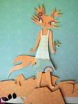 :< anthro blue_clothing blue_dress clothed clothed_anthro clothed_female clothing dress female flower fur orange_body orange_fur orange_tail plant solo tail naircat 2012 hi_res