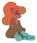 aglet anthro breasts clothing female footwear genitals hair pussy shoelaces shoes sneakers solo string_bow tailless tied_string fridge_(artist) activision crash_bandicoot_(series) coco_bandicoot bandicoot mammal marsupial hi_res