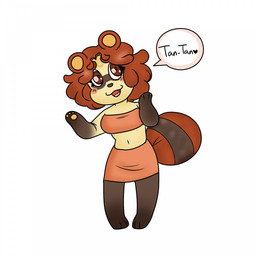 anthro big_eyes blush chibi female fluffy fluffy_tail paws smile solo tail clownhound animal_crossing nintendo lilibet_adams_(candygurl) canid canine mammal raccoon_dog tanuki 1:1 digital_media_(artwork) hi_res
