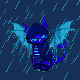 blue_body blue_eyes clothed clothing edragon119 looking_at_viewer male membrane_(anatomy) membranous_wings raining sitting solo stripes tail water wings unknown_artist european_mythology mythology dragon mythological_creature mythological_scalie scalie western_dragon 1:1 alpha_channel