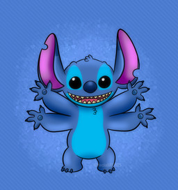 3_toes 4_arms 4_fingers ambiguous_gender anthro biped blue_background blue_body blue_claws blue_fur blue_nose blue_pawpads chest_tuft claws ear_markings feet finger_claws fingers front_view fur head_tuft looking_at_viewer multi_arm multi_limb notched_ear open_mouth open_smile pattern_background pawpads sharp_teeth simple_background smile solo standing striped_background teeth text toe_claws toes tuft meckelart disney lilo_and_stitch stitch_(lilo_and_stitch) alien experiment_(lilo_and_stitch) 2025 artist_name digital_drawing_(artwork) digital_media_(artwork) hi_res watermark male_(lore)