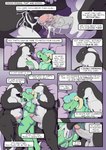 anthro anus balls bed big_breasts bisexual bodily_fluids breasts butt cum cum_from_pussy cum_in_pussy cum_inside detailed_background dialogue erection female furniture genital_fluids genitals green_body group group_sex hair hand_on_butt horn humanoid_genitalia humanoid_penis inside lying male male/female male/male nipples nude on_bed open_mouth penis penis_size_difference pull_out pupils pussy sex size_difference small_pupils smile spread_butt spreading tail teeth text threesome tongue trio chikiota mythology chikiot cetacean dolphin dragon mammal marine mythological_creature mythological_scalie oceanic_dolphin orca scalie toothed_whale comic digital_media_(artwork) english_text hi_res