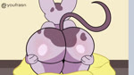 anthro ass_up big_butt black_eyes bouncing_butt butt butt_grab cat_tail femboy hand_on_butt inside looking_at_viewer looking_back looking_back_at_viewer male music nude purple_body purple_skin rear_view solo farbi kid_vs._kat mr._kat domestic_cat felid feline felis mammal animated short_playtime sound webm