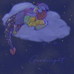 anthro cloud eyes_closed female green_body lying multicolored_body night nude nude_anthro nude_female on_front orange_body paws pink_body plushie purple_body red_body relaxing sky solo spade_tail star striped_body stripes tail wings yellow_body blushing_yokai mythology animate_inanimate dragon living_plushie mythological_creature mythological_scalie scalie