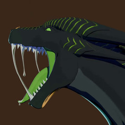 black_body black_sclera bodily_fluids fangs feral green_eyes horn male mouth_shot open_mouth saliva saliva_on_tongue saliva_string scales solo teeth throat tongue tongue_out judasyfox mythology dragon mythological_creature mythological_scalie scalie 1:1 3d_(artwork) 3d_animation animated digital_media_(artwork) hi_res no_sound short_playtime video