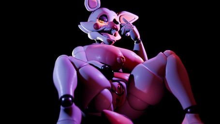 5_fingers anthro areola big_areola big_breasts black_background breasts butt butt_from_the_front clitoris female fingers genitals glistening glistening_areola glistening_body glistening_breasts glistening_legs glistening_nipples glistening_thighs glowing glowing_eyes half-closed_eyes hook hook_hand huge_areola looking_at_viewer machine narrowed_eyes nipple_dip nipples open_mouth pink_areola pink_body pink_breasts pink_nipples puffy_nipples purple_eyelids sharp_teeth simple_background sitting solo spread_legs spreading tail teeth thick_thighs tongue tongue_out vulva white_body yellow_eyes pissyslutmoth octal_(modeler) five_nights_at_freddy's five_nights_at_freddy's_2 scottgames mangle_(fnaf) animatronic canid canine fox mammal robot robot_anthro 16:9 2026 3d_(artwork) digital_media_(artwork) hi_res widescreen