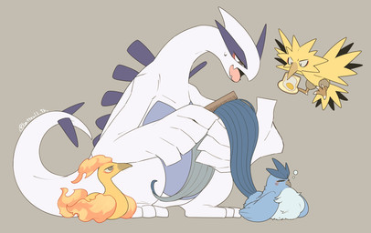 ambiguous_gender anthro beak blonde_hair blue_body blue_feathers blush blush_lines bodily_fluids brush brushing_tail claws comb_(brush) eyelashes eyes_closed fangs feathered_wings feathers feral food food_in_mouth fur grey_eyes group hair hairbrush open_mouth orange_body orange_fur personal_grooming sandwich_(food) simple_background size_difference social_grooming sweat tail teeth tongue white_body wings batten12 nintendo pokemon articuno avian bird generation_1_pokemon generation_2_pokemon legendary_pokemon lugia moltres pokemon_(species) zapdos 2025 hi_res signature