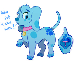 4_toes anatomically_correct anatomically_correct_genitalia anatomically_correct_vulva animal_genitalia animal_vulva blue_body blue_ears blue_eyebrows blue_eyes blue_fur blue_nose blue_spots blue_tail blue_text blue_vulva canine_genitalia canine_vulva close-up clue_(blue's_clues) collar collar_only collar_tag cutaway dialogue eyebrows eyelashes feet female feral floppy_ears footprint fur genitals iris looking_back lop_ears markings nude one_leg_up open_mouth pawprint pink_collar pupils quadruped raised_leg raised_tail side_view simple_background snout solo spots spotted_body spotted_ears spotted_fur spotted_markings spotted_tail standing tail tail_markings talking_feral technically_spank_mark text toes vulva white_background wugi blue's_clues nickelodeon blue_(blue's_clues) canid canine canis domestic_dog mammal 2020 colored digital_media_(artwork) english_text full-length_portrait hi_res portrait