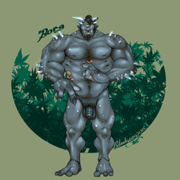 3_fingers 3_toes balls beard belly_hair big_muscles body_hair chest_hair facial_hair feet fingers flaccid genitals goatee hairy happy happy_trail humanoid_genitalia humanoid_penis male muscular muscular_humanoid muscular_male nipples not_furry nude penis simple_background smile solo spikes toes simona borg_(character) cyclops humanoid monster 1:1 2015