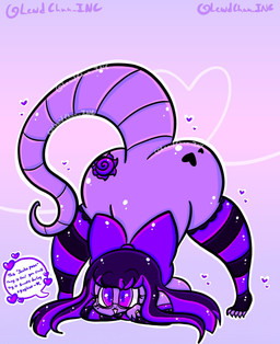 accessory anthro ass_up bow_ribbon breasts butt clothed clothing eyewear female flower glasses hair hair_accessory hair_bow hair_ribbon heart_symbol jack-o'_pose legwear mostly_nude plant pose purple_body purple_eyes purple_hair ribbons ring solo stockings tail text thick_thighs lewdchuu nintendo pokemon lavender_(lewdchuu) arbok generation_1_pokemon pokemon_(species) english_text hi_res