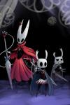 ambiguous_gender belly black_body black_eyes bottomwear cloak clothed clothing essence_(hollow_knight) featureless_feet feet female group half-closed_eyes horn melee_weapon narrowed_eyes onomatopoeia overweight ribbons skirt sound_effects text weapon white_horn p5ych hollow_knight team_cherry hornet_(hollow_knight) the_knight_(hollow_knight) zote_(hollow_knight) animal_humanoid arthropod arthropod_humanoid humanoid insect insect_humanoid vessel_(species) 2:3 english_text hi_res