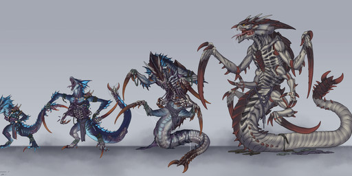6_arms anthro apode arm_growth blue_body blue_scales body_size_growth clothing exoskeleton grey_background grey_body growth horn legless limb_growth male multi_arm multi_limb open_mouth red_body red_exoskeleton scales serpentine sharp_teeth simple_background size_transformation solo species_transformation standing tail teeth torn_clothing transformation yellow_eyes heizigui mythology warhammer_(franchise) warhammer_40000 ortiz draconcopode dragon mythological_creature mythological_scalie ravener_(tyranid) scalie tyranid 2024 digital_media_(artwork) hi_res sequence