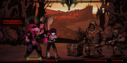 anthro armband armor axe black_hair bracelet clothed clothing duo female gameplay_mechanics group gui gun hair health_bar hidden_eyes holding_axe holding_melee_weapon holding_object holding_sword holding_weapon humor jewelry male melee_weapon obscured_eyes outside parody purple_body purple_hair ranged_weapon screencap screencap_background spiked_armband spiked_bracelet spikes style_emulation sword text text_box user_interface weapon abatilus darkest_dungeon deltarune kris_where_are_we undertale_(series) kris_dreemurr susie_(deltarune) dinosaur human mammal prehistoric_species reptile scalie 2021 absurd_res english_text hi_res meme