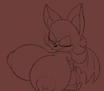 anthro big_breasts bodysuit breasts cleavage clothed clothing female gloves grin handwear huge_breasts hyper hyper_breasts one_eye_closed skinsuit smile solo tight_clothing topless topless_female wings tascom sega sonic_the_hedgehog_(series) rouge_the_bat bat mammal hi_res line_art