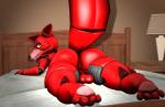 anus backsack balls bed bedroom bedroom_eyes big_butt butt femboy furniture genitals half-closed_eyes inviting lying machine male narrowed_eyes naughty_face presenting presenting_balls red_balls seductive smile solo rx1213 five_nights_at_freddy's scottgames foxy_(fnaf) animatronic canid canine fox mammal robot 3d_(artwork) digital_media_(artwork) source_filmmaker_(artwork)