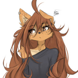 anthro biped breasts clothed clothed_anthro clothed_female clothing countershade_torso countershading female front_view fur hair long_hair piercing simple_background solo tattoo tinygaypirate apogee_(tinygaypirate) canid canine canis domestic_dog mammal 2026 digital_drawing_(artwork) digital_media_(artwork) hi_res