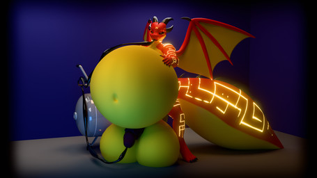 air_compressor air_inflation anthro balls balls_expansion balls_inflation belly belly_expansion belly_inflation big_balls big_belly big_penis black_horn black_sclera claws erection expansion genital_expansion genitals glowing glowing_markings horn hose hose_in_mouth hose_in_penis hose_inflation huge_balls huge_belly huge_penis humanoid_genitalia humanoid_penis hyper hyper_balls hyper_belly hyper_genitalia hyper_inflation inflated_belly inflated_tail inflation male markings nude penetration penis red_body red_scales scales simple_background solo tail urethral urethral_penetration wings yellow_body yellow_markings yellow_scales vaqueroserg mythology omegadragon11 dragon mythological_creature mythological_scalie scalie 16:9 2025 3d_(artwork) blender_(artwork) blender_cycles_(artwork) digital_media_(artwork) hi_res widescreen