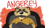 angry anthro black_ears black_hands black_nose brown_body brown_fur chair clothing collar_shirt eyebrows eyes_always_closed eyes_closed frown fur furniture male office_chair shirt simple_background sitting solo text thick_eyebrows topwear whisker_spots p_rindustries p_rindustries_(p_rindustries) canid canine mammal raccoon_dog tanuki 16:10 widescreen