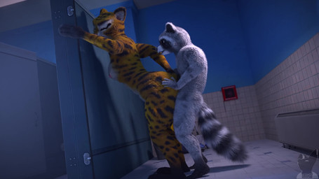 5_fingers against_surface against_wall ambiguous_penetration anthro anthro_on_anthro anthro_penetrated anthro_penetrating anthro_penetrating_anthro barely_visible_nipples bathroom bathroom_sex bent_over black_body black_claws black_fur black_stripes bodyguard_position bouncing_breasts bouncing_butt breasts butt butt_grab claws duo dutch_angle female female_penetrated finger_claws fingers fluffy fluffy_tail from_behind_position fur gloves_(marking) grey_body grey_fur half-closed_eyes hand_on_butt humanoid_hands interspecies larger_anthro larger_female larger_penetrated looking_back looking_down male male/female male_penetrating male_penetrating_female markings medium_breasts moan narrowed_eyes nipples orange_body orange_fur penetration penile penile_penetration pupils sex side_view size_difference smaller_anthro smaller_male sound_effects standing standing_sex striped_body striped_fur stripes tail thrusting white_body white_fur yellow_eyes twitchyanimation alex_(hakya11) sam_(hakya11) felid mammal pantherine procyonid raccoon tiger 16:9 2022 3d_(artwork) 3d_animation animated digital_media_(artwork) hi_res loop short_playtime sound video voice_acted widescreen