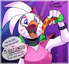 anthro anthro_pred anthro_prey beak breasts clothed clothed_female clothed_male clothing duo eating extreme_size_difference eyebrows eyelashes female female_pred fingerless_gloves food frustrated gloves handwear machine male male/female male_prey oral_vore pizza pizza_slice shoulder_pads size_difference speech_bubble text tongue tools uvula vore wrench gizmochinasa five_nights_at_freddy's five_nights_at_freddy's:_security_breach scottgames steel_wool_studios gizmo_(gizmochinasa) glamrock_chica animatronic avian bird chicken galliform lagomorph leporid mammal phasianid rabbit robot 2023 dated english_text hi_res signature