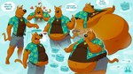 aloha_shirt anthro belly belt big_belly black_clothing black_shirt black_topwear bodily_fluids bottomwear burp_cloud burping clothing collar collar_tag dialogue eating eyes_closed food fur heart_symbol huge_belly hyper hyper_belly male markings moobs morbidly_obese morbidly_obese_anthro morbidly_obese_male navel nervous_sweat obese obese_anthro obese_male open_mouth overweight overweight_anthro overweight_male pattern_clothing pattern_shirt pattern_topwear sandwich_(food) shirt shorts slightly_chubby slightly_chubby_anthro slightly_chubby_male smile solo speech_bubble spots spotted_body spotted_fur standing sweat sweatdrop tail teeth text tongue tongue_out topwear torn_clothing torn_shirt torn_topwear weight_gain kygen hanna-barbera scooby-doo_(series) scooby-doo canid canine canis domestic_dog great_dane mammal mastiff molosser 2025 hi_res sequence signature