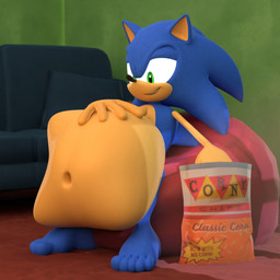 abdominal_bulge ambiguous_gender ambiguous_prey anthro barefoot blue_body blue_fur chips_(food) feet food fur furniture green_eyes hand_on_belly living_room looking_at_belly male sitting smile smirk sofa solo unwilling_prey vore ask-macro-rookie sega sonic_the_hedgehog_(series) sonic_the_hedgehog eulipotyphlan hedgehog mammal 1:1 2024 3d_(artwork) digital_media_(artwork) hi_res