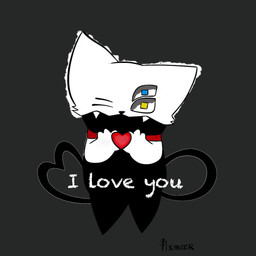 4_eyes armor bell collar headgear heart_symbol helmet heterochromia male multi_eye nervous one_eye_obstructed shy solo pixmeer meer_(pixmeer) domestic_cat felid feline felis mammal 1:1 animated no_sound short_playtime video