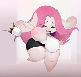 4_fingers anthro areola beverage big_breasts biped bottomwear breasts clothed clothing container cup eyebrows eyes_closed female fingers front_view hair huge_breasts huge_thighs monotone_body nipples on_one_leg one_breast_out open_mouth pink_hair raised_inner_eyebrows simple_background solo standing tan_body thick_thighs topwear wardrobe_malfunction wide_hips mu_(artist) layla_(mu) lagomorph leporid mammal rabbit 2023 digital_drawing_(artwork) digital_media_(artwork) hi_res