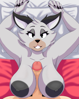 anthro bed big_breasts breast_play breasts duo female female_on_human first_person_view furniture genitals happy human_on_anthro human_pov humanoid_genitalia humanoid_penis interspecies looking_at_viewer male male/female male_on_anthro male_pov nipples penile penis raised_arms sex smile smiling_at_viewer titfuck thewholof554 microsoft minecraft mojang xbox_game_studios canid canine canis human mammal wolf wolf_(minecraft) absurd_res hi_res