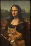 :3 brush duo female feral happy humor overweight parody paws plant real smile the_internet the_truth tree water whiskers leonardo_da_vinci_(artist) svetlana_petrova third-party_edit mona_lisa_(artwork) mona_lisa domestic_cat felid feline felis human mammal 2012 half-length_portrait inspired_by_formal_art portrait