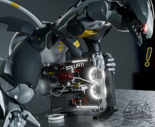 animal_genitalia anthro anthrofied balls bodily_fluids computer cum cum_inside cum_on_electronics cybernetics destruction electronics erection gameplay_mechanics genital_fluids genitals hiked_leg laptop machine male onomatopoeia raised_leg solo sound_effects text potatotime dododragon56_(modeler) konami metal_gear metal_gear_rising:_revengeance platinumgames blade_wolf canid canine cyborg mammal robot robot_anthro 2026 3d_(artwork) blender_(artwork) comic digital_media_(artwork) english_text hi_res