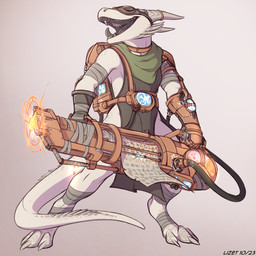 anthro biped claws hair holding_object holding_weapon open_mouth open_smile smile solo tail tongue weapon lizet yip_(lizet) kobold scalie 1:1 2023
