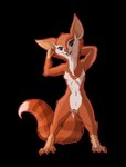 anthro breasts feet female fingers fur genitals looking_at_viewer nude pussy simple_background smile solo standing tail toes zafara_(artist) dota valve hoodwink_(dota) mammal rodent sciurid tree_squirrel alpha_channel digital_media_(artwork) hi_res